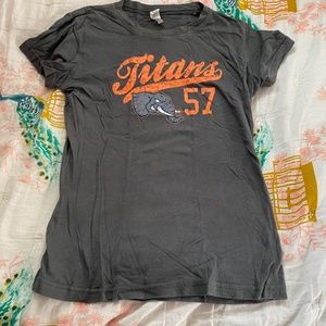 Fitted Gray and Orange Titans Tee Short Sleeve